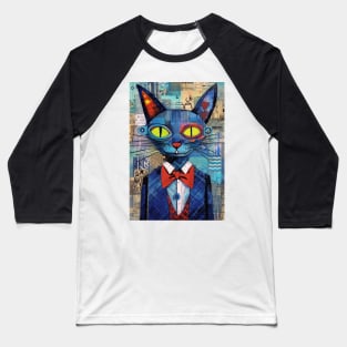 Abstract Cat 6 Baseball T-Shirt